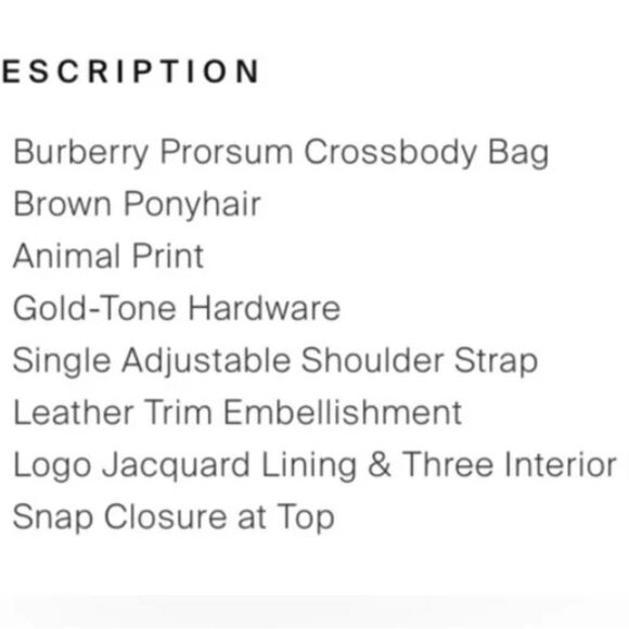 🌺 Burberry Prorsum🌺 Runway Ponyhair Leather Trim Crossbody Bag #mobwife 💃💃 - Picture 9 of 10